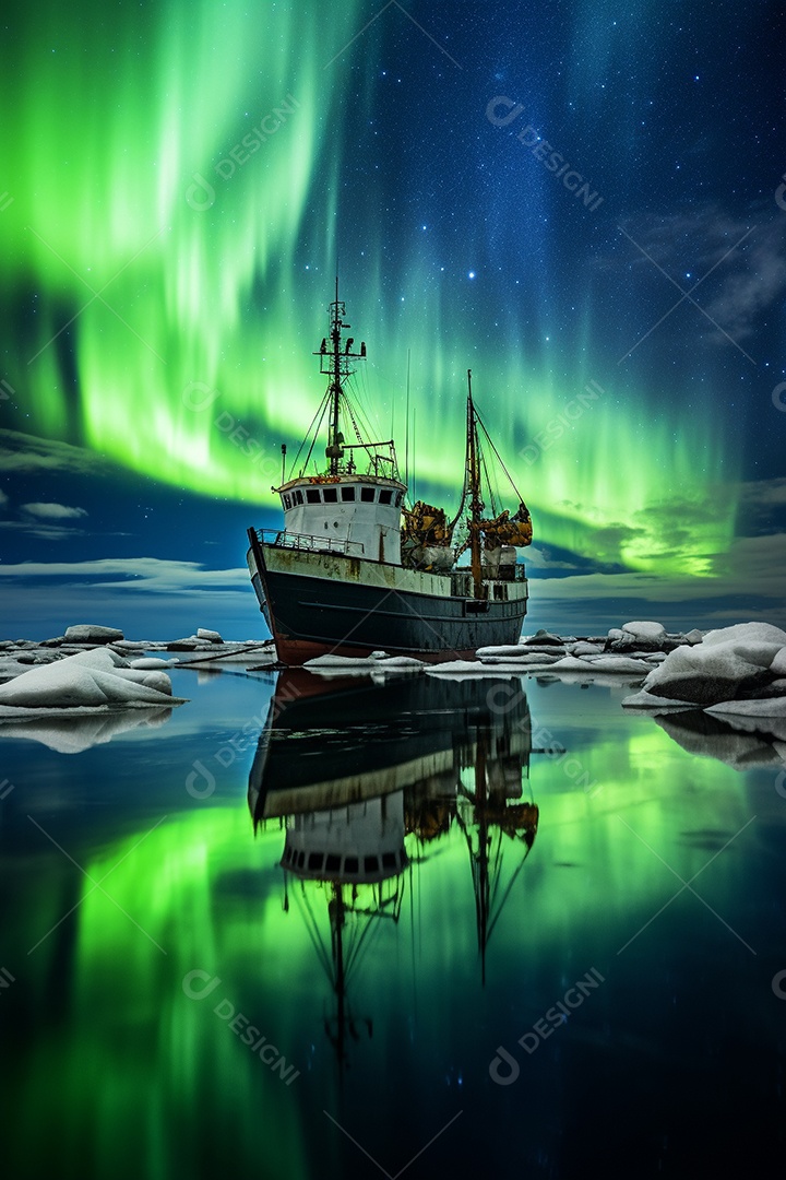 A Aurora Boreal vista do Pólo Norte