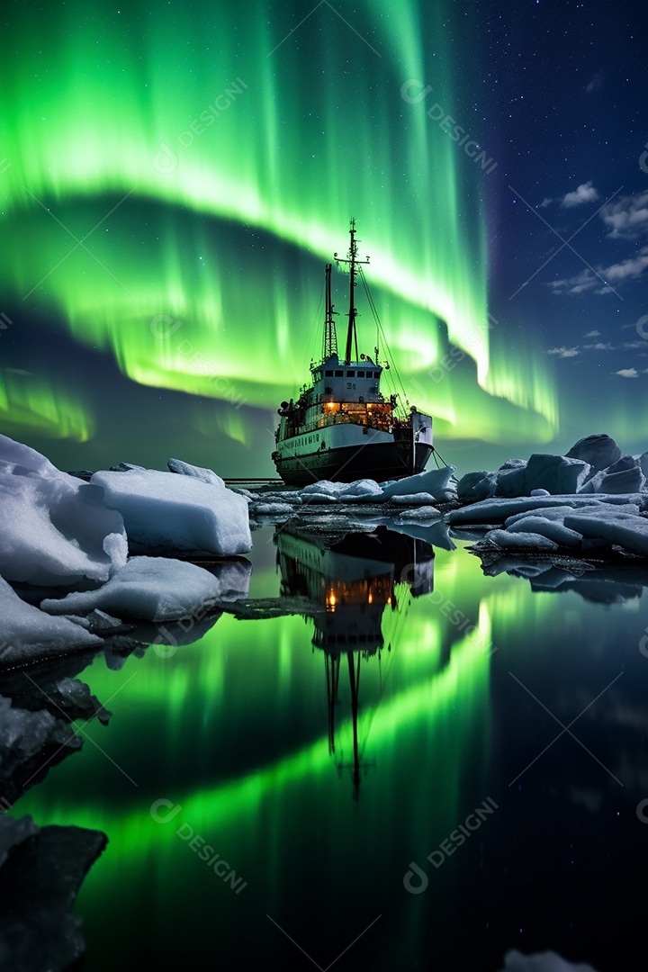 A Aurora Boreal vista do Pólo Norte