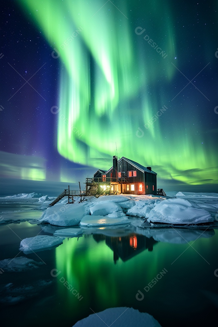 A Aurora Boreal vista do Pólo Norte