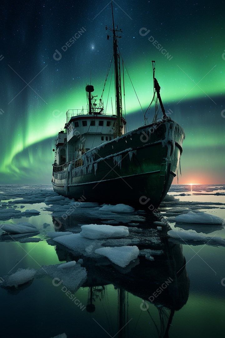 A Aurora Boreal vista do Pólo Norte