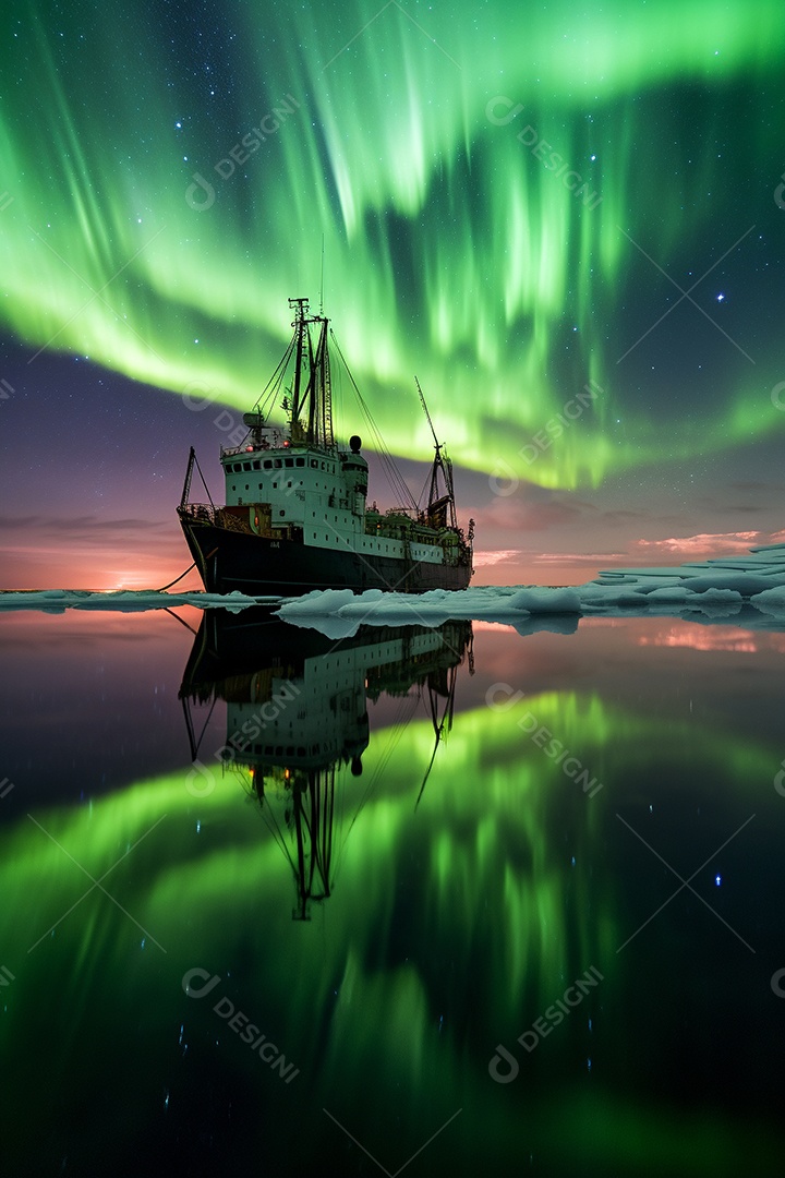 A Aurora Boreal vista do Pólo Norte