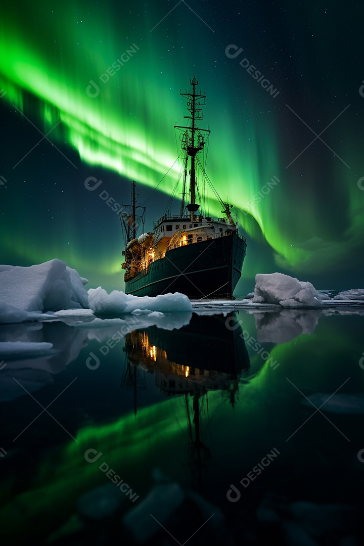 A Aurora Boreal vista do Pólo Norte