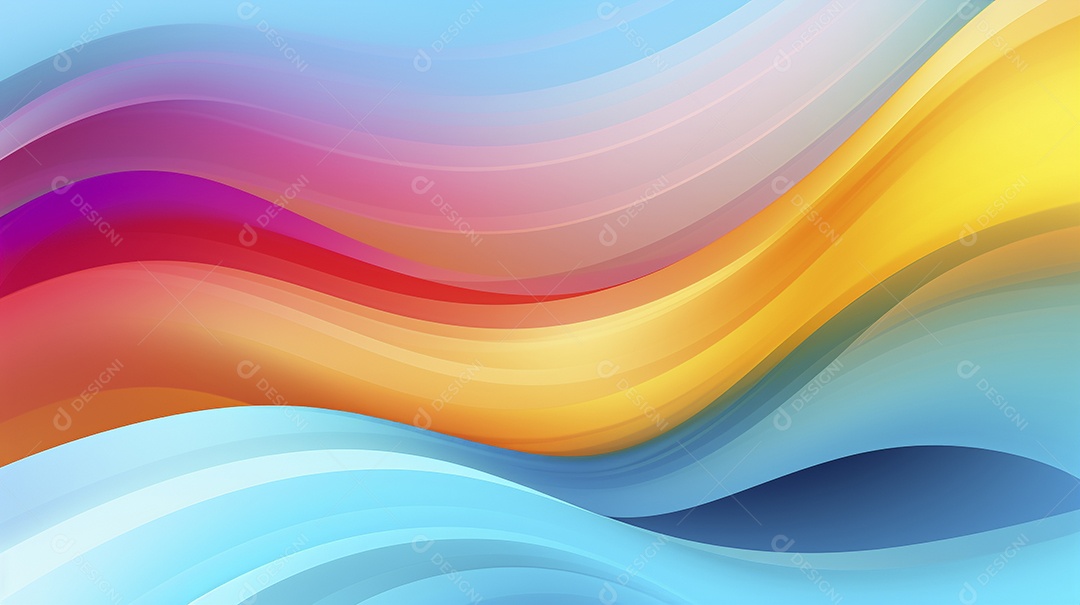 Fundo de papel de parede colorido com ondas de arco-íris