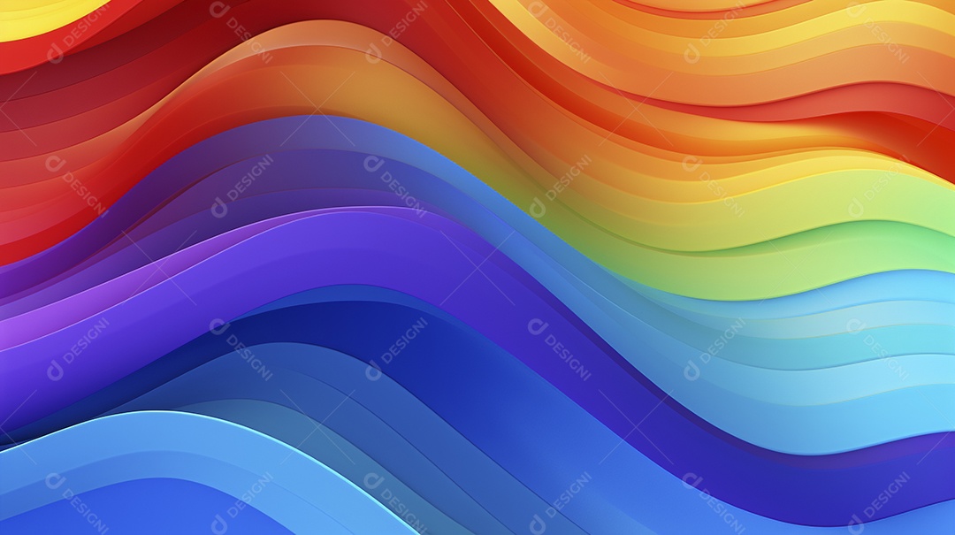 Fundo de papel de parede colorido com ondas de arco-íris