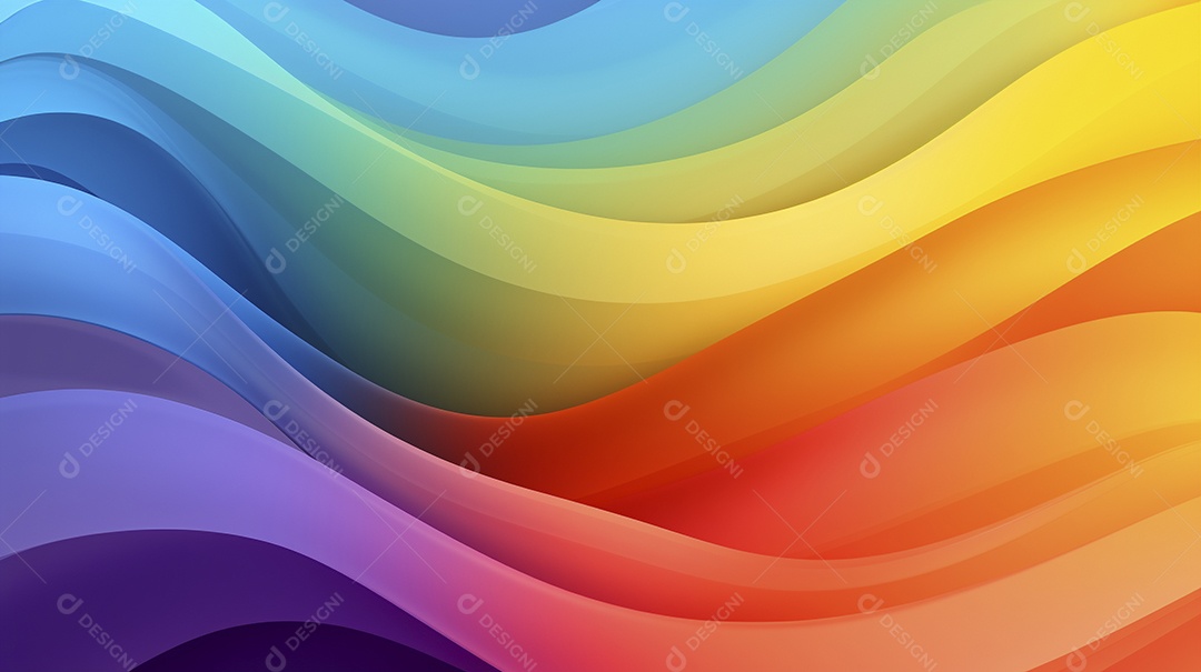 Fundo de papel de parede colorido com ondas de arco-íris