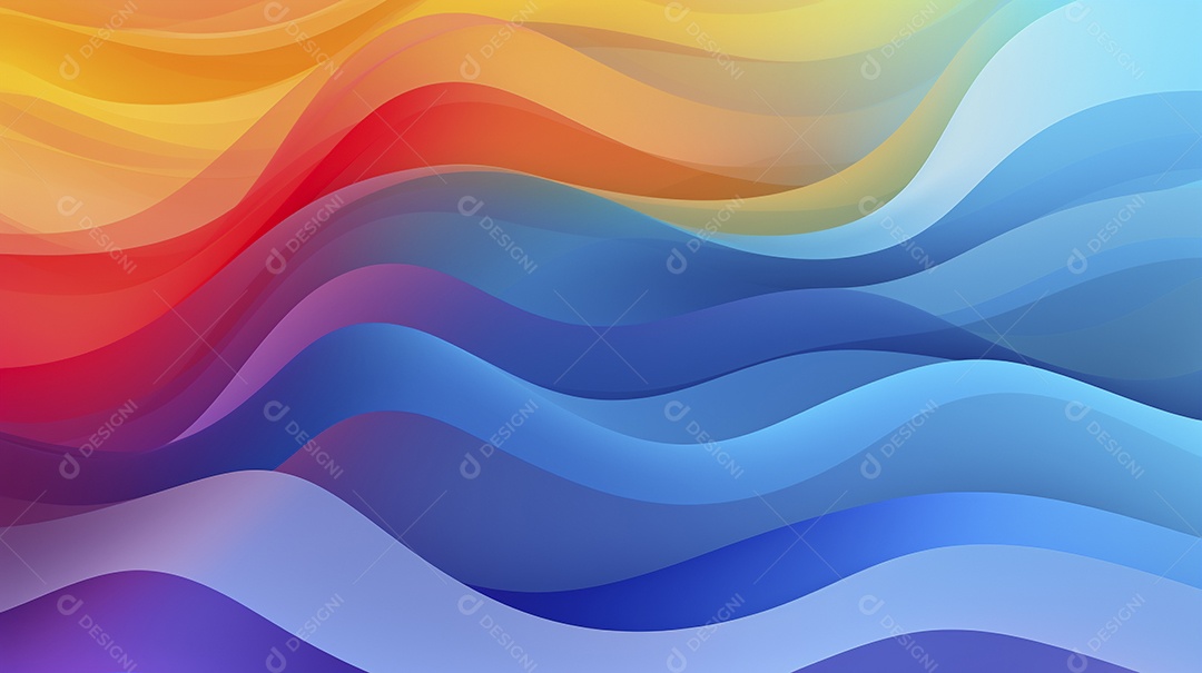 Fundo de papel de parede colorido com ondas de arco-íris