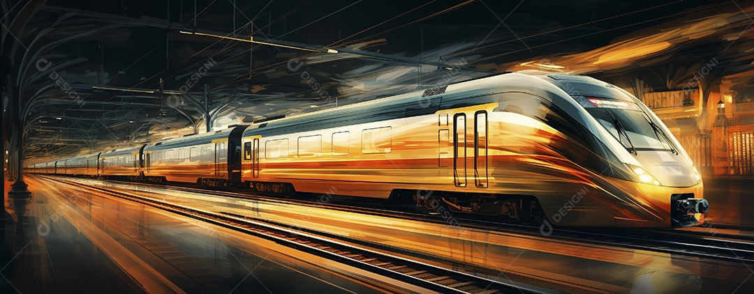 Viagem de metrô com trilhas leves