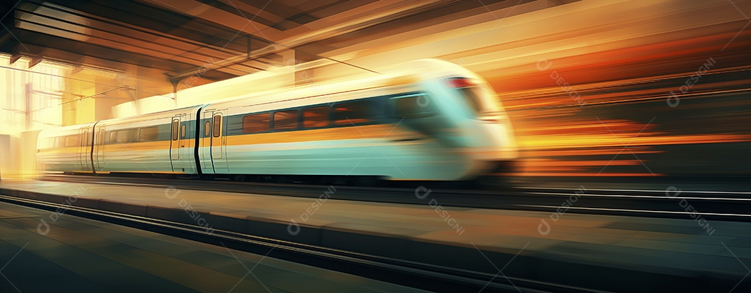 Viagem de metrô com trilhas leves