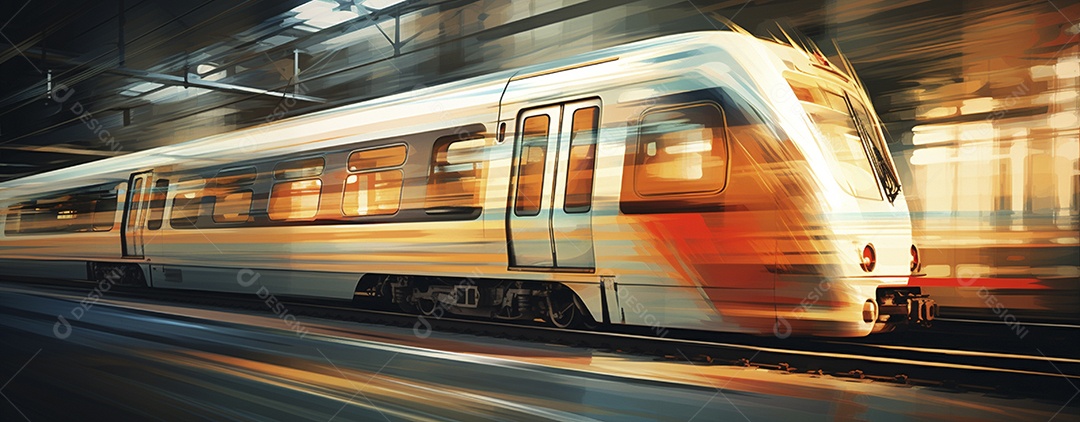 Viagem de metrô com trilhas leves