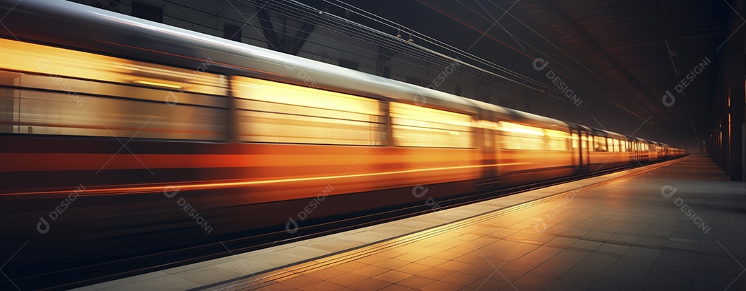 Viagem de metrô com trilhas leves