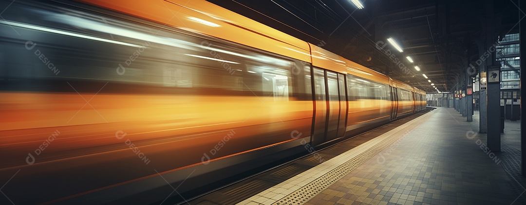 Viagem de metrô com trilhas leves