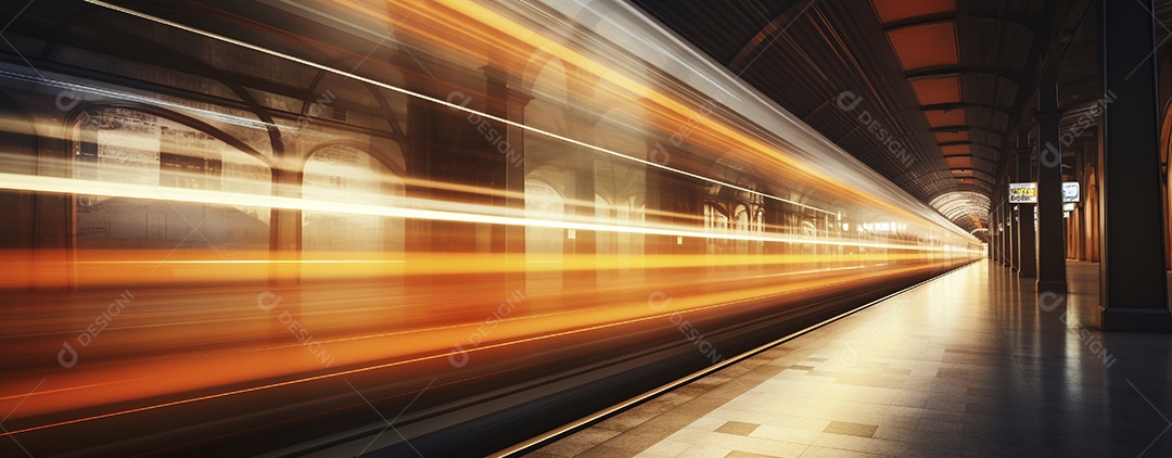 Viagem de metrô com trilhas leves