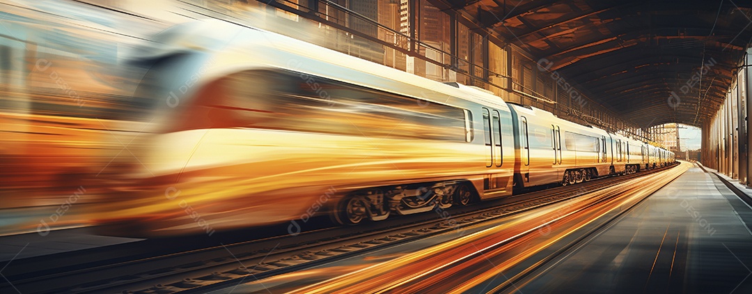 Viagem de metrô com trilhas leves