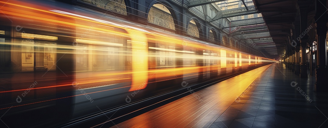 Viagem de metrô com trilhas leves