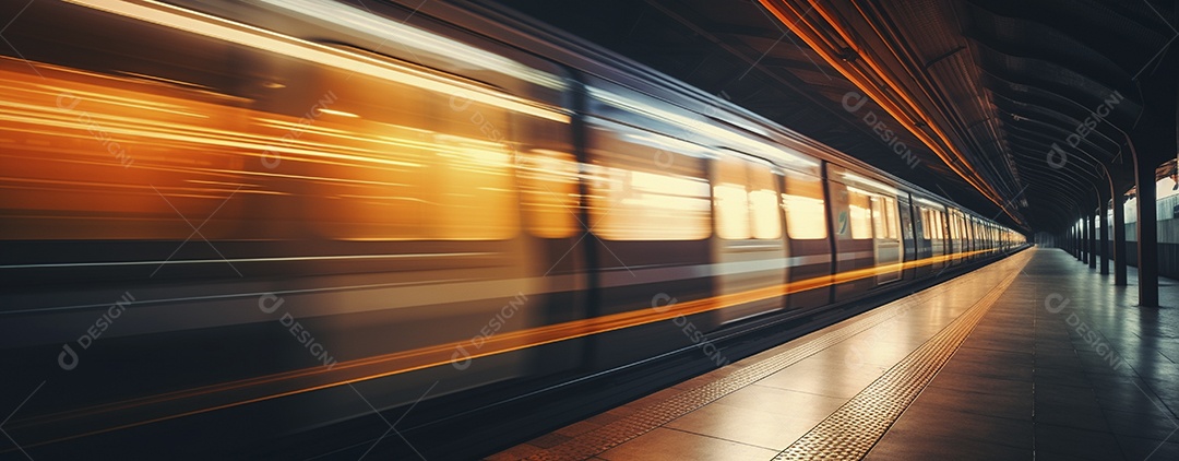 Viagem de metrô com trilhas leves