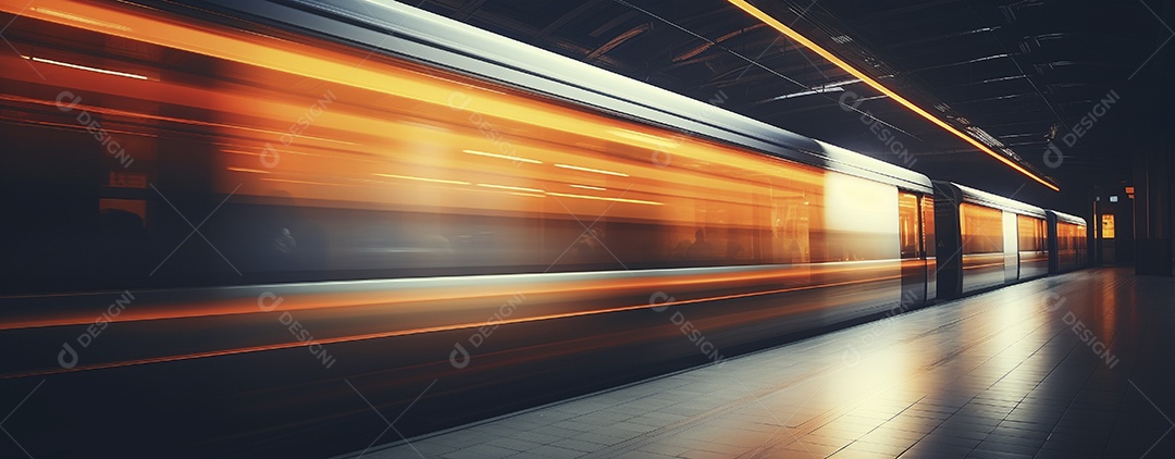 Viagem de metrô com trilhas leves