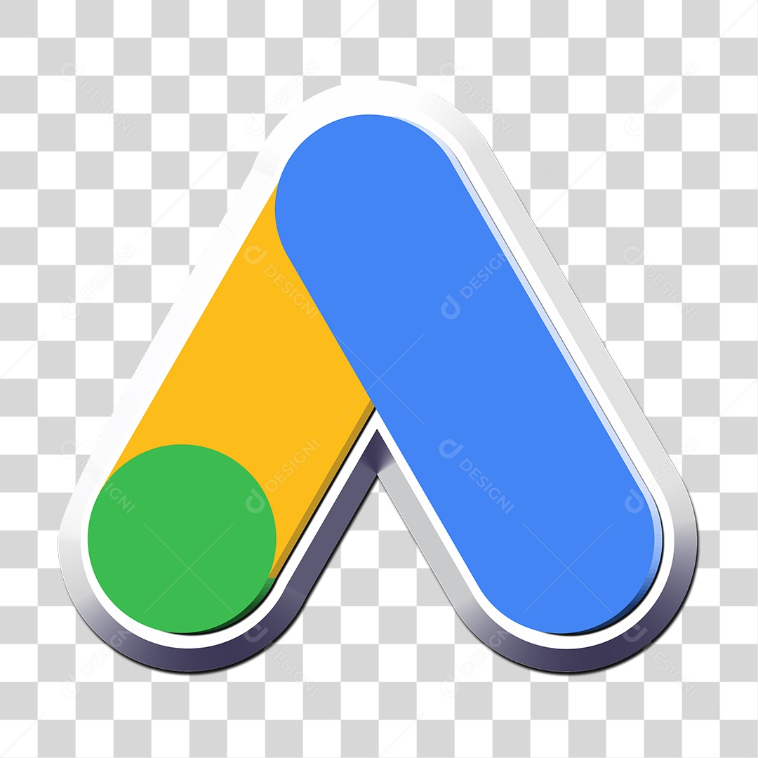 Logo Google ADS Em 3D PNG Transparente