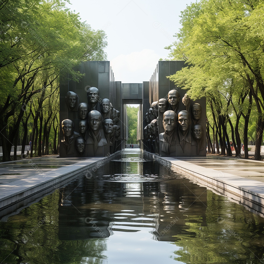 Complexo memorial em homenagem ás lindas esculturas