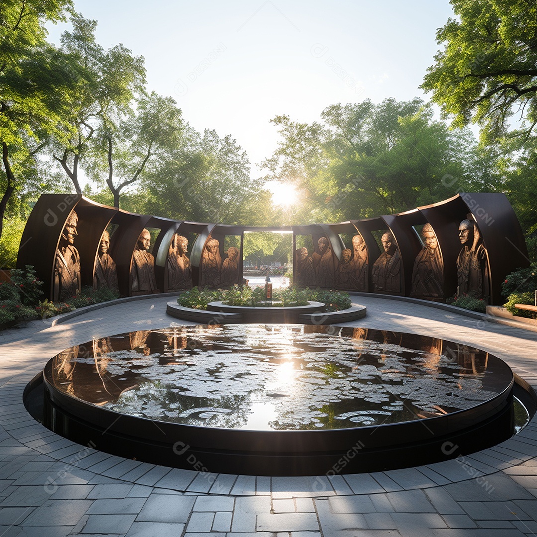 Complexo memorial em homenagem ás lindas esculturas