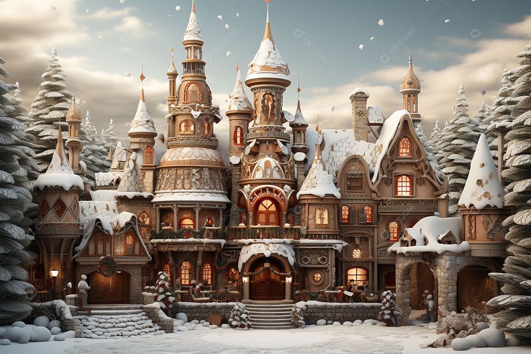 Feliz natal renderização 3D