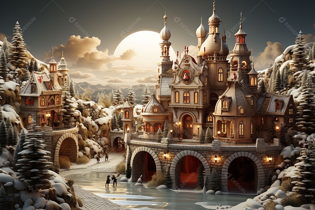 Feliz natal renderização 3D