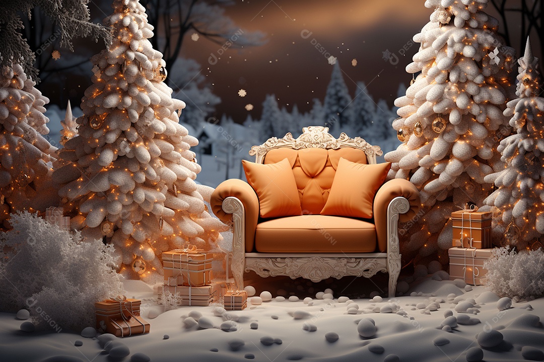 Feliz natal renderização 3D