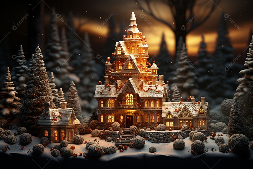 Feliz natal renderização 3D