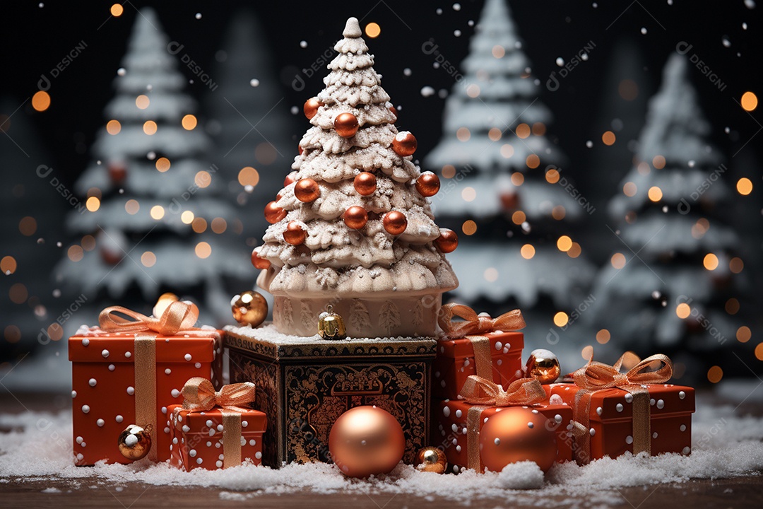 Feliz natal renderização 3D