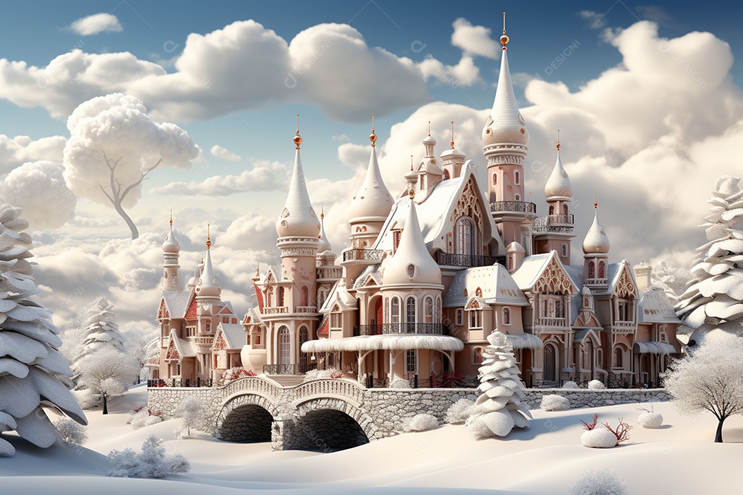 Feliz natal renderização 3D