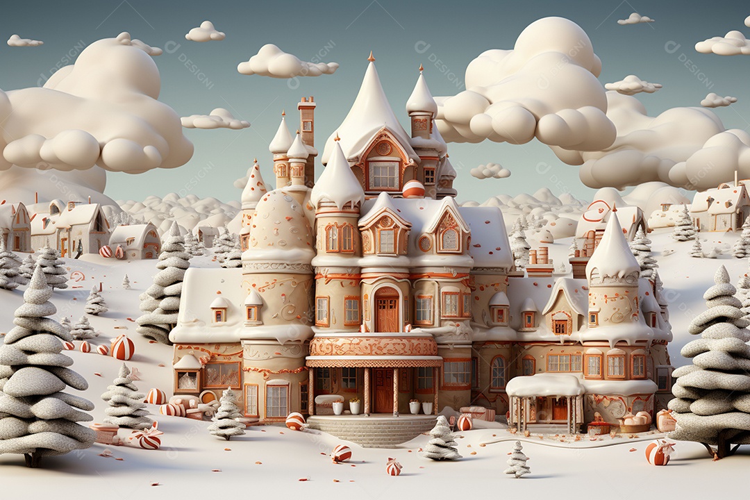 Feliz natal renderização 3D