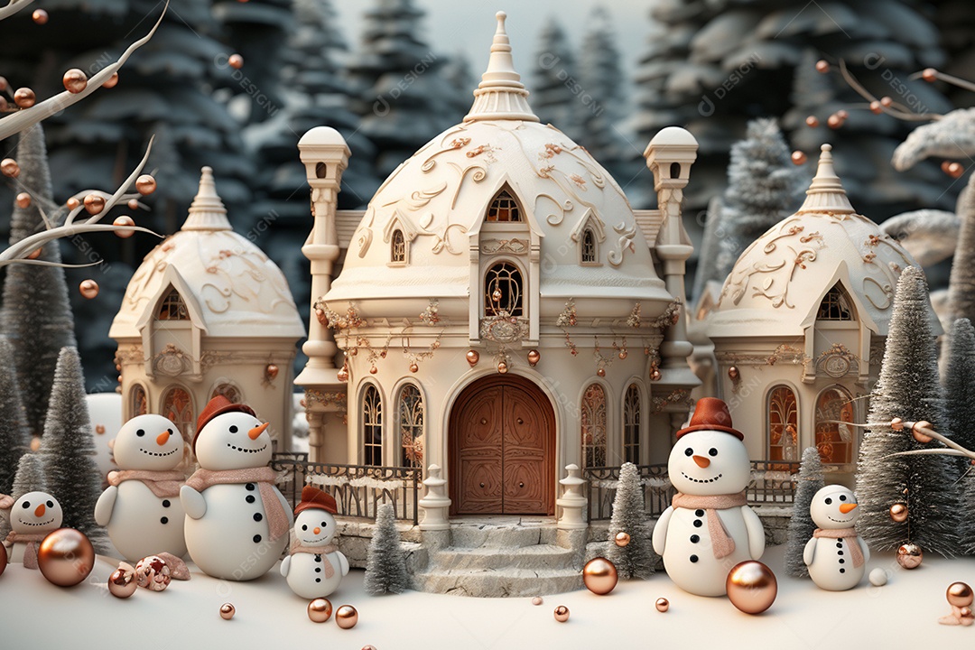 Feliz natal renderização 3D