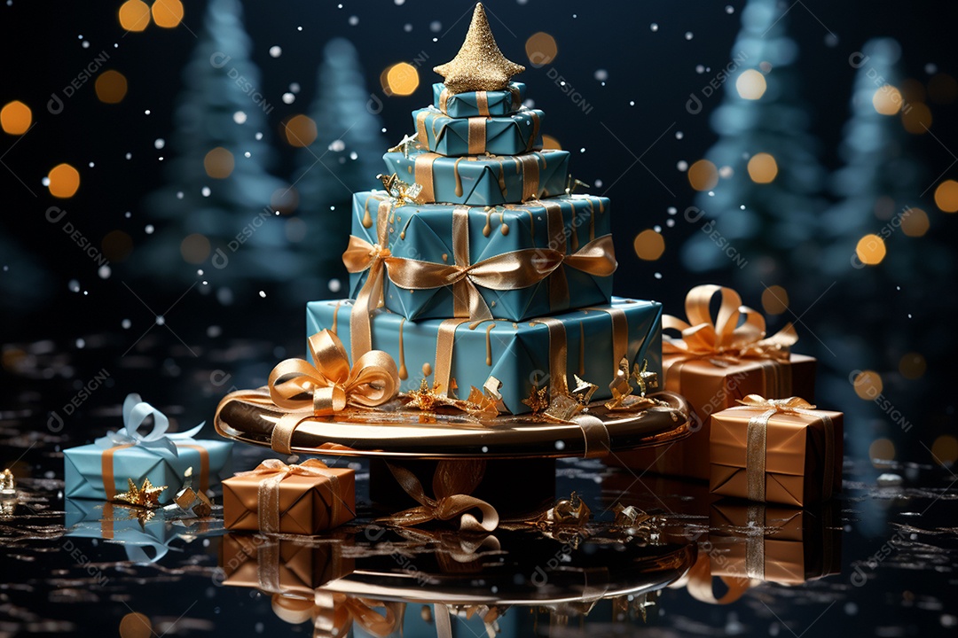 Feliz natal renderização 3D