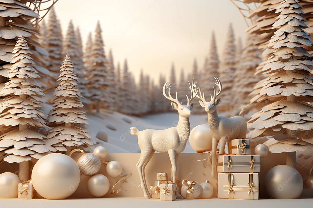 Feliz natal renderização 3D