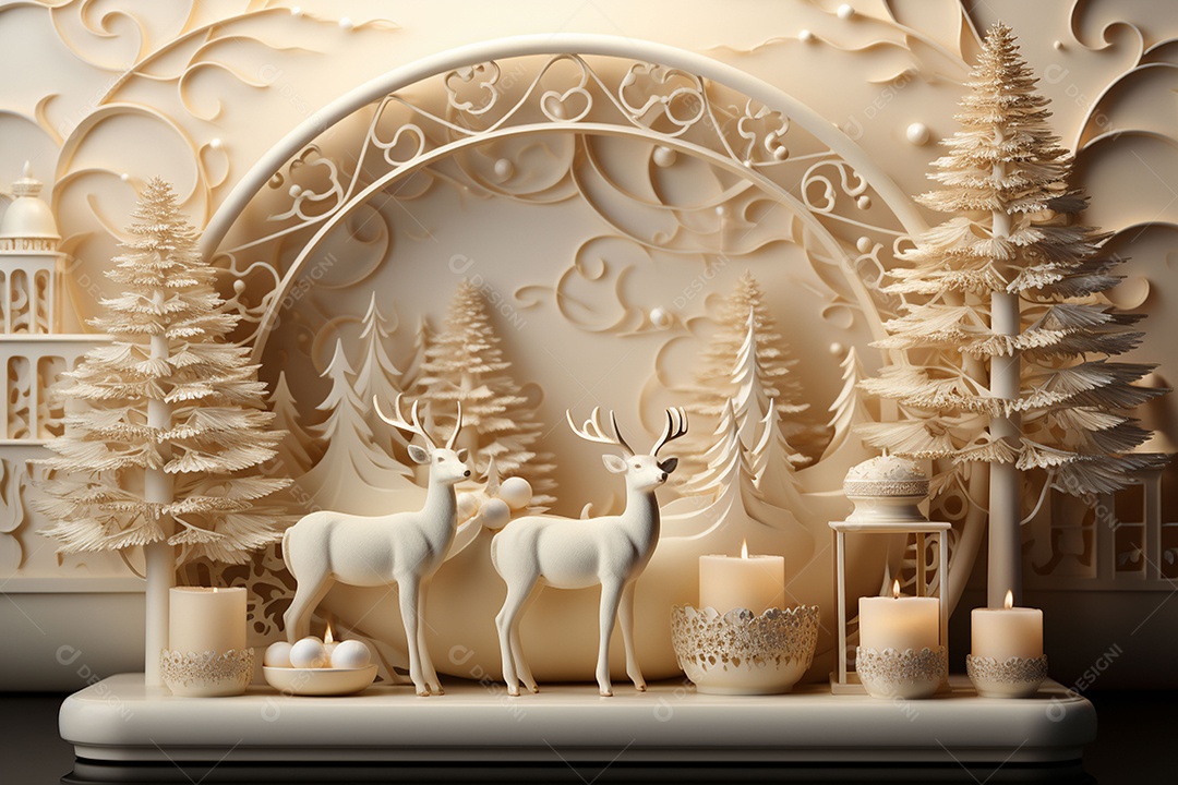 Feliz natal renderização 3D