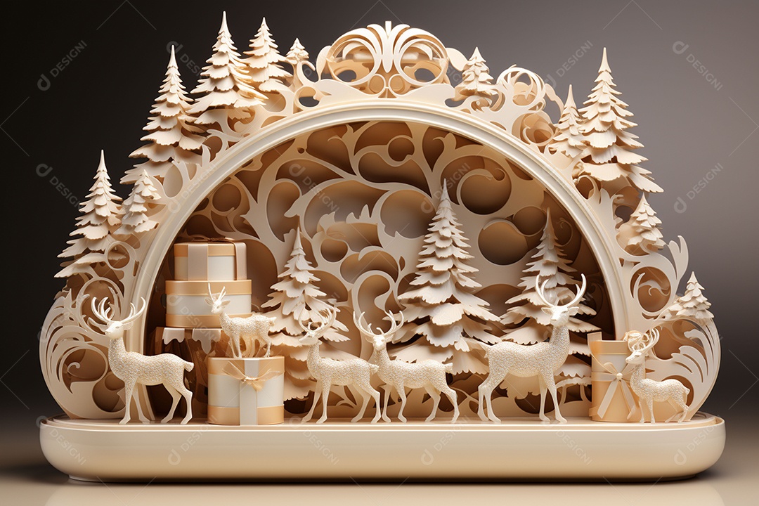 Feliz natal renderização 3D