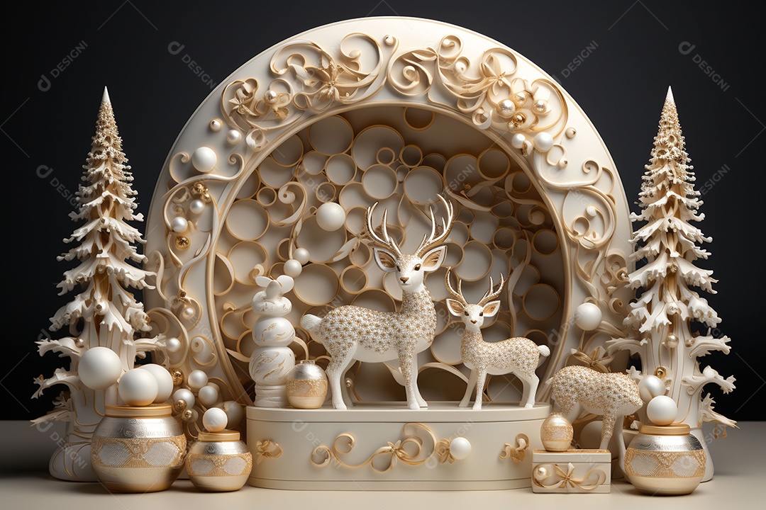 Feliz natal renderização 3D