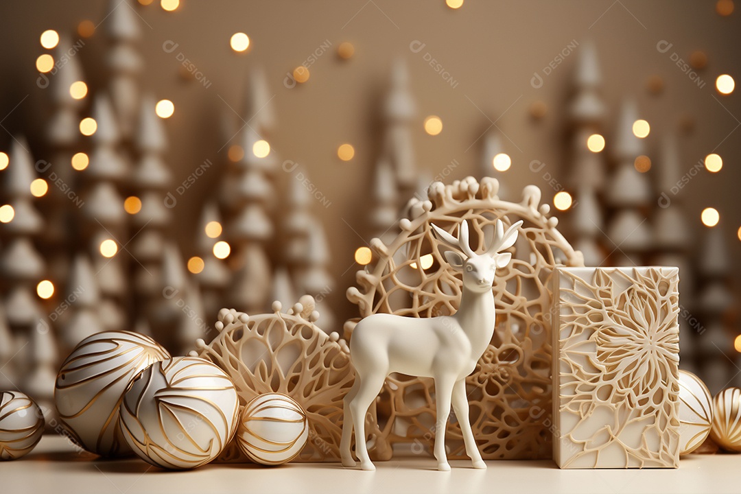 Feliz natal renderização 3D