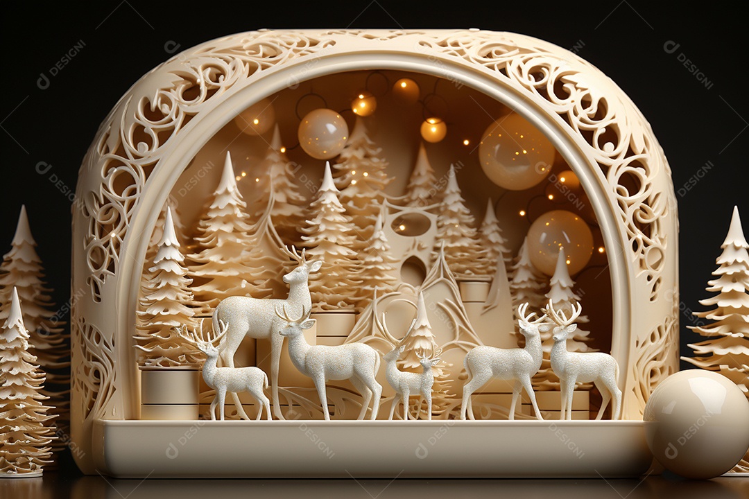 Feliz natal renderização 3D