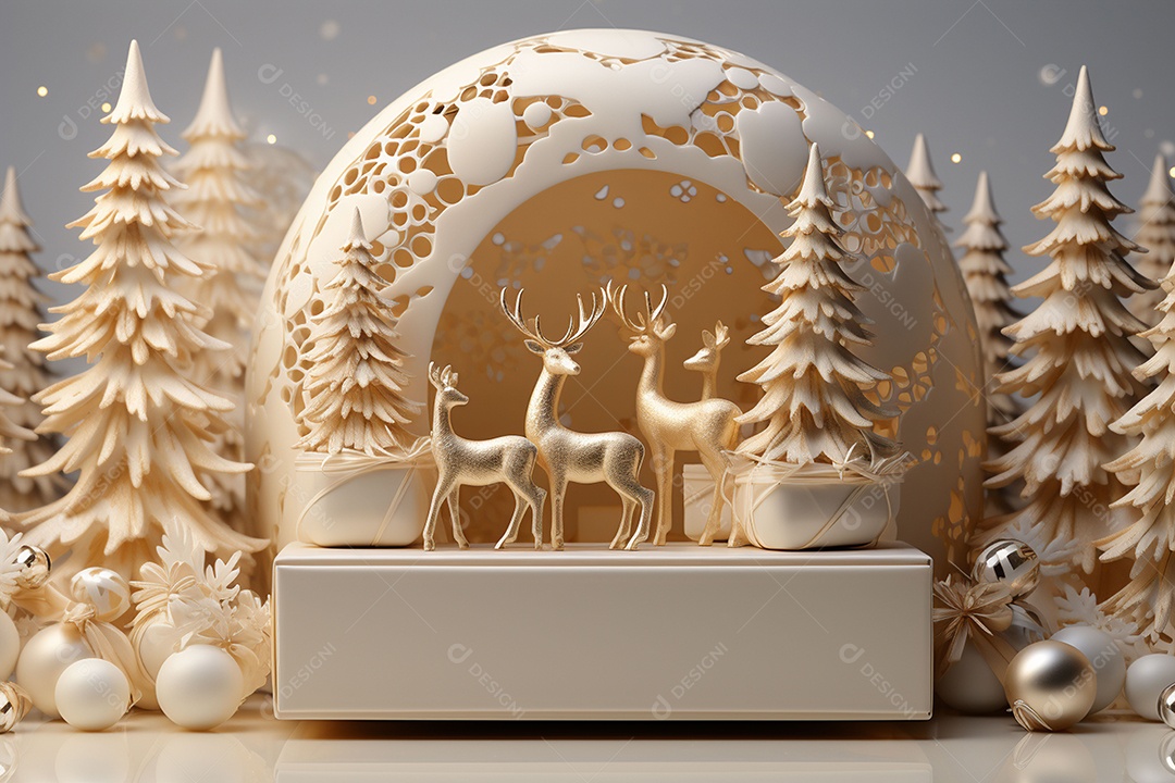 Feliz natal renderização 3D