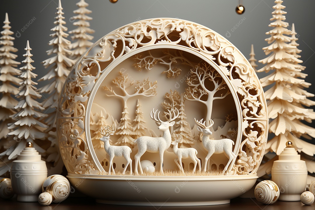 Feliz natal renderização 3D