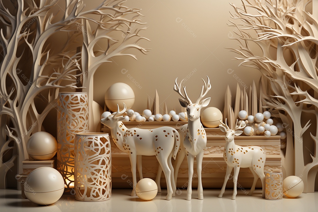 Feliz natal renderização 3D