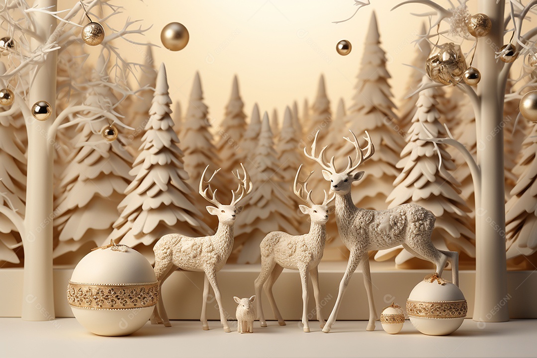 Feliz natal renderização 3D