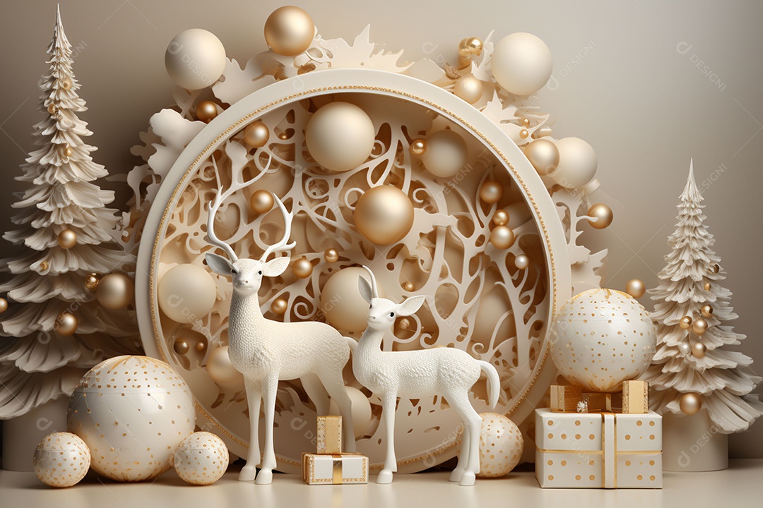 Feliz natal renderização 3D