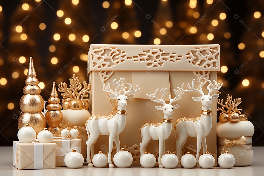 Feliz natal renderização 3D