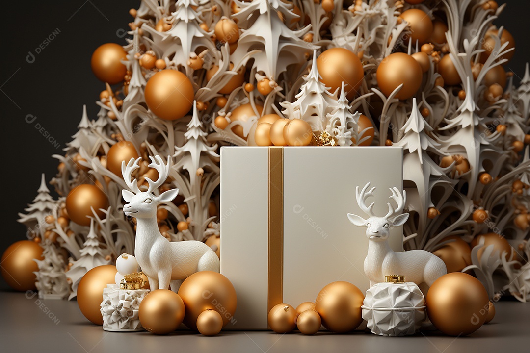 Feliz natal renderização 3D