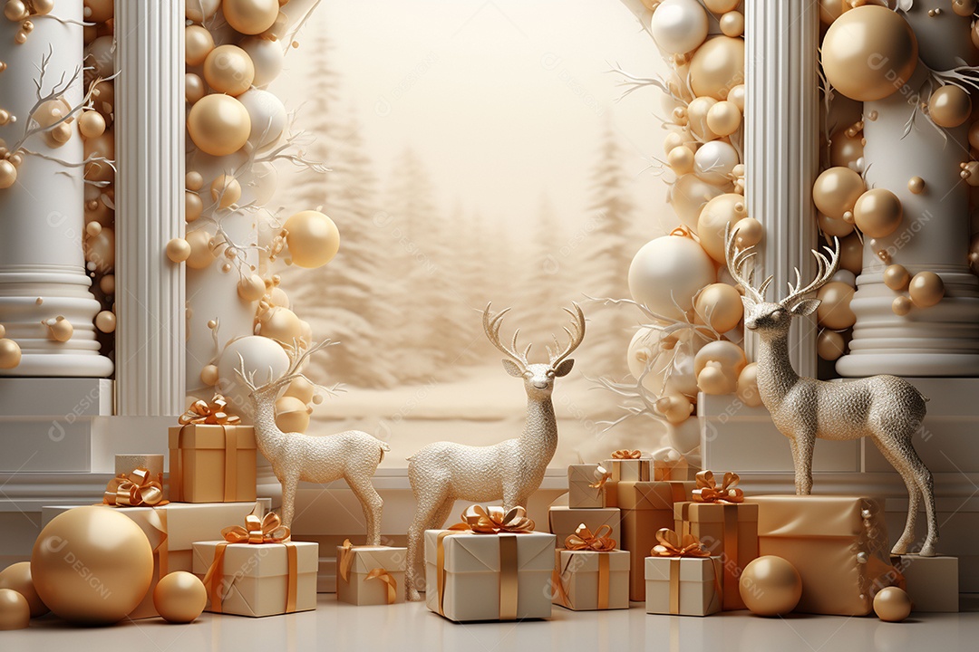 Feliz natal renderização 3D