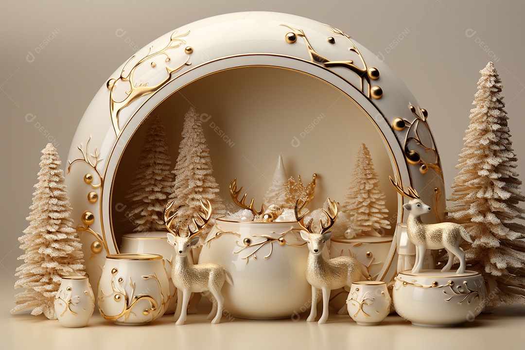 Feliz natal renderização 3D