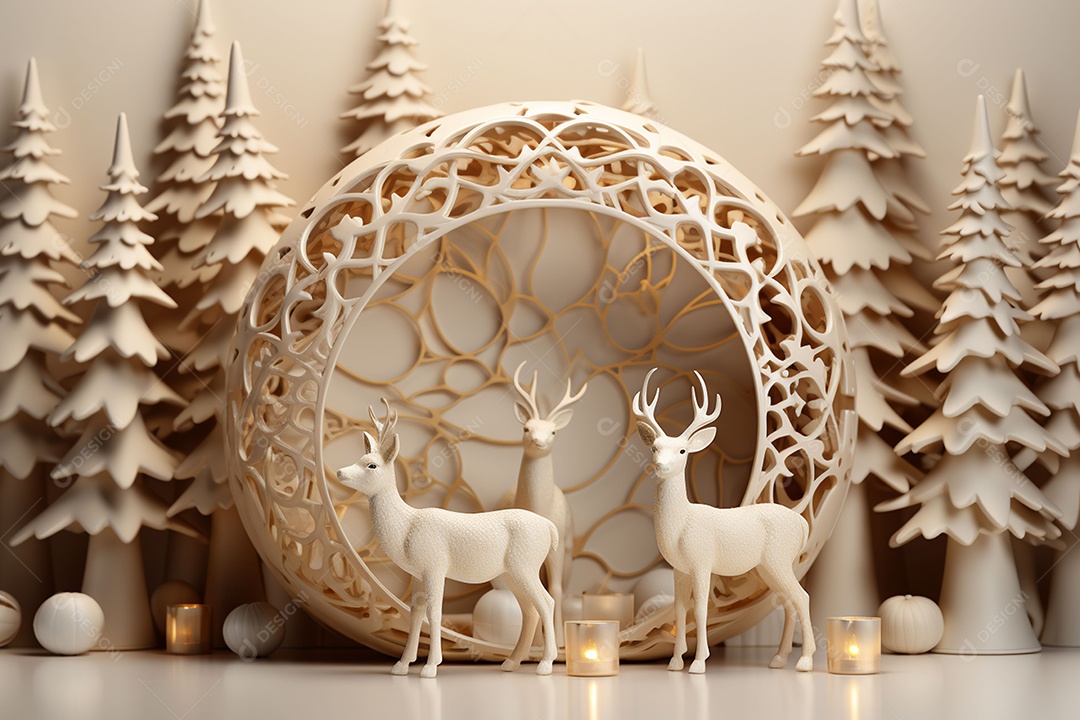 Feliz natal renderização 3D