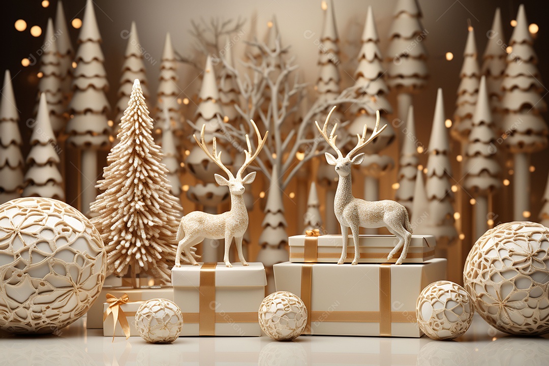 Feliz natal renderização 3D