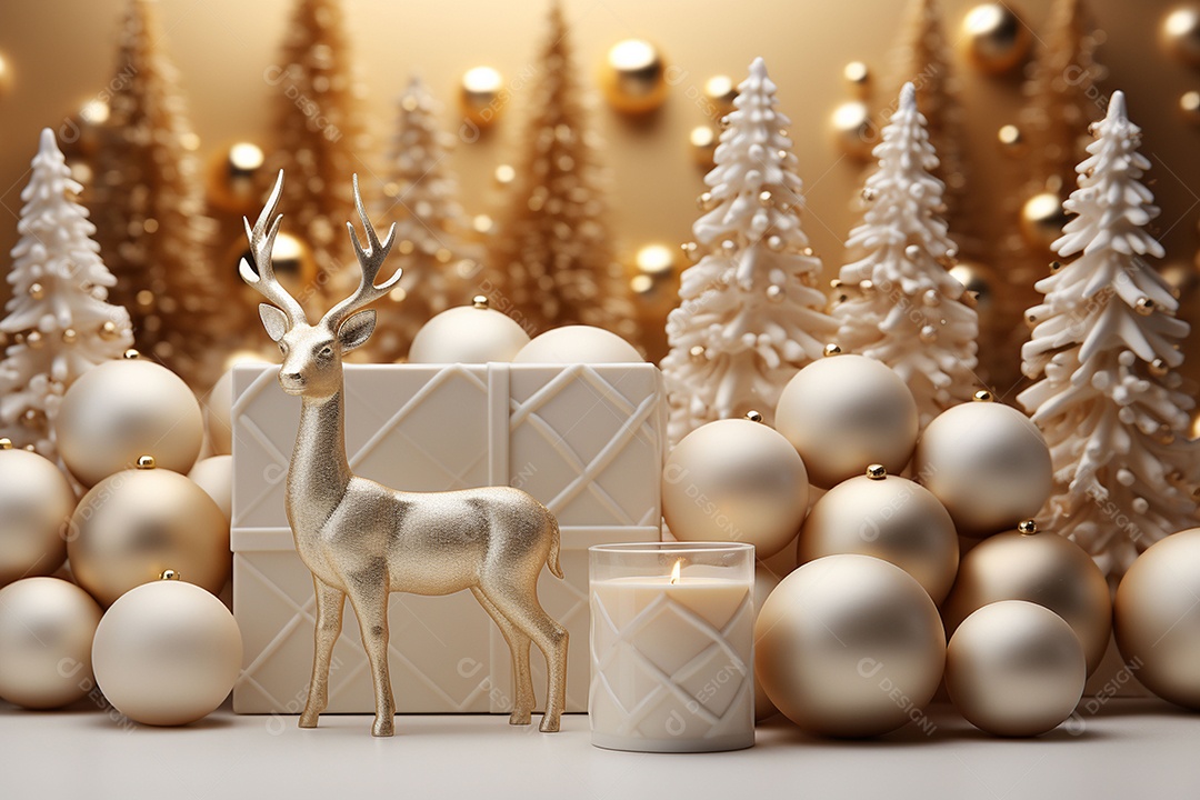 Feliz natal renderização 3D